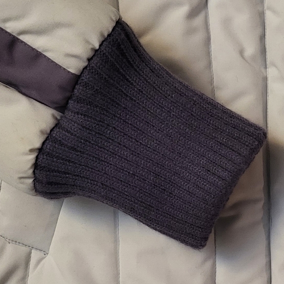 80s Mulberry Street Puffer Coat Like New sz 22.5 Pale Grey, Purple & Blue - Picture 7 of 9